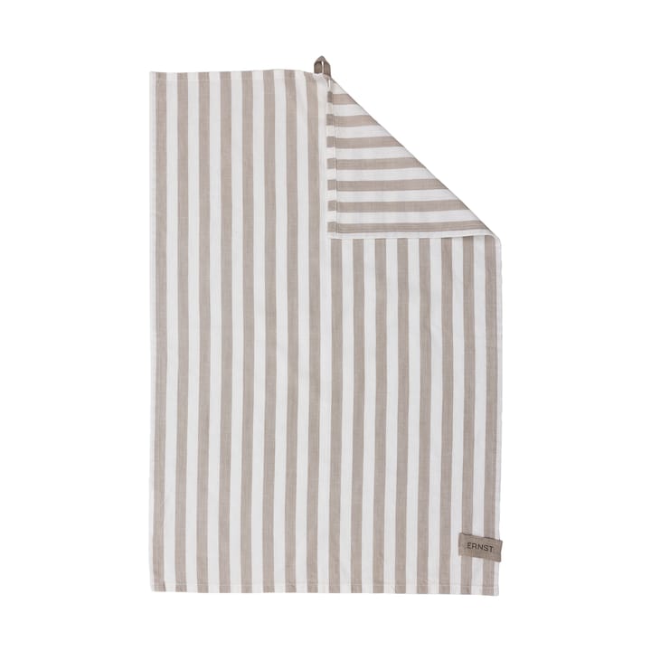 Asciugamano da cucina a righe larghe Ernst 47x70 cm - Beige-bianco a righe - ERNST