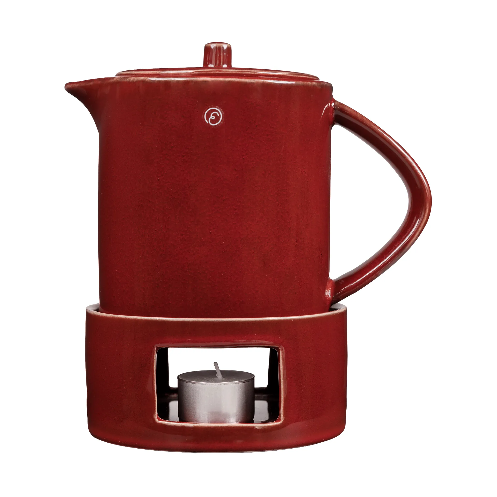Brocca per glögg Ernst con scaldino, Rosso ERNST