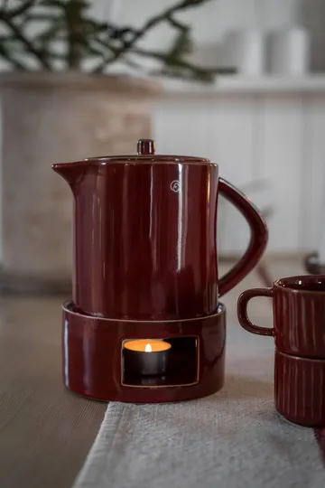 Brocca per glögg Ernst con scaldino - Rosso - ERNST
