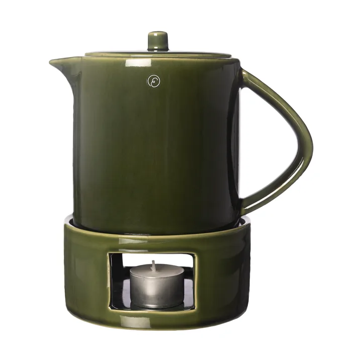 Brocca per glögg Ernst con scaldino - Verde - ERNST