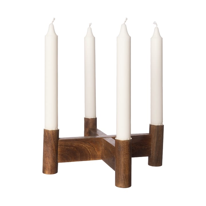 Candelabro dell'Avvento Ernst Ø22x8 cm - Marrone scuro - ERNST