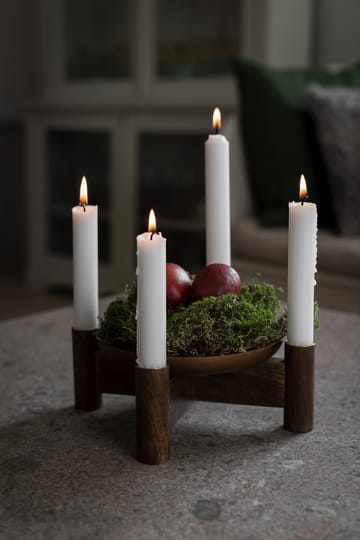 Candelabro dell'Avvento Ernst Ø22x8 cm - Marrone scuro - ERNST