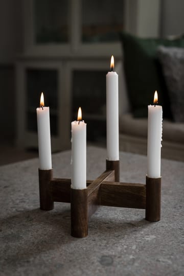 Candelabro dell'Avvento Ernst Ø22x8 cm - Marrone scuro - ERNST
