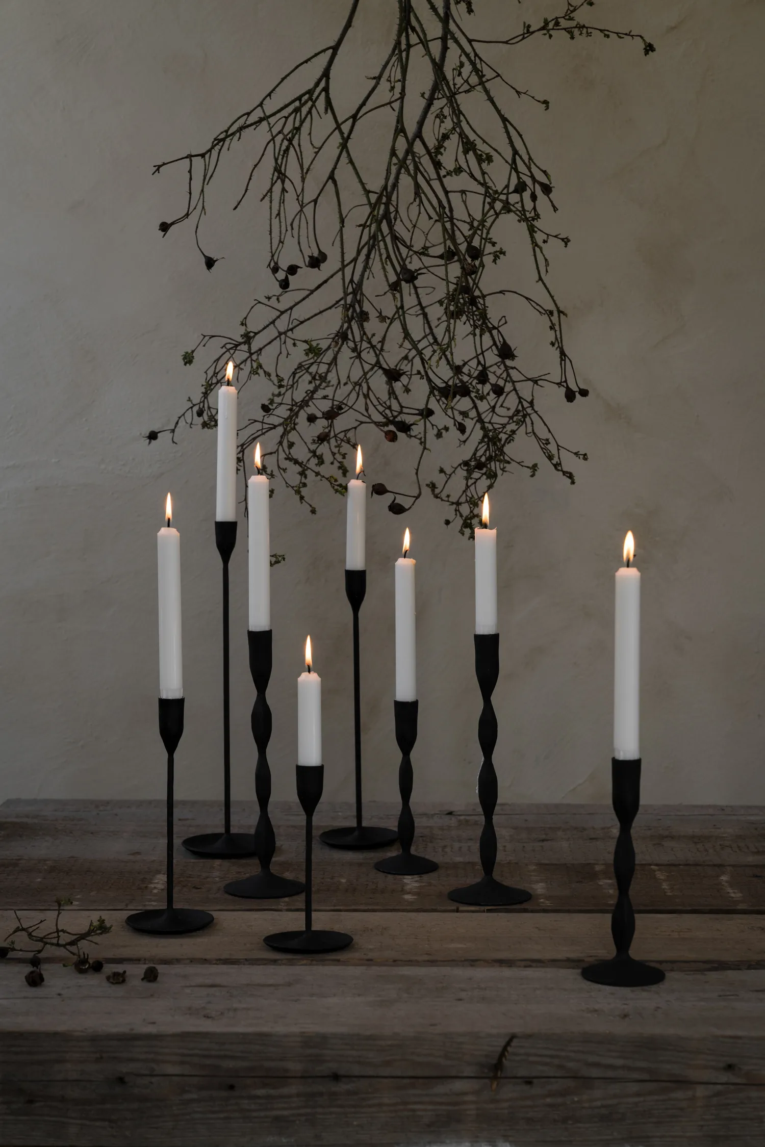 Candelabro Ernst in metallo nero, 33,5 cm ERNST