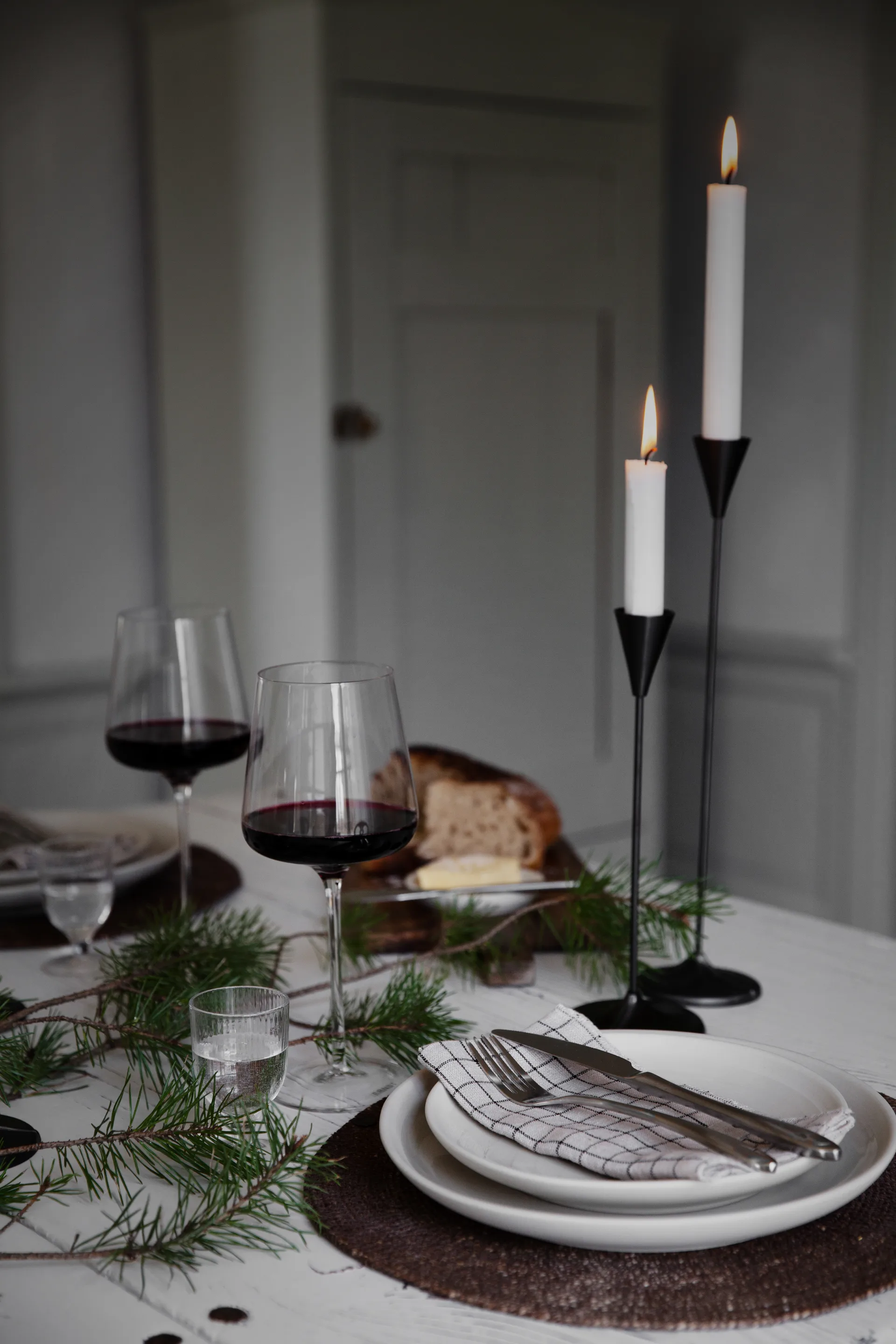 Candeliere cromo ossidato Ernst, 25 cm ERNST