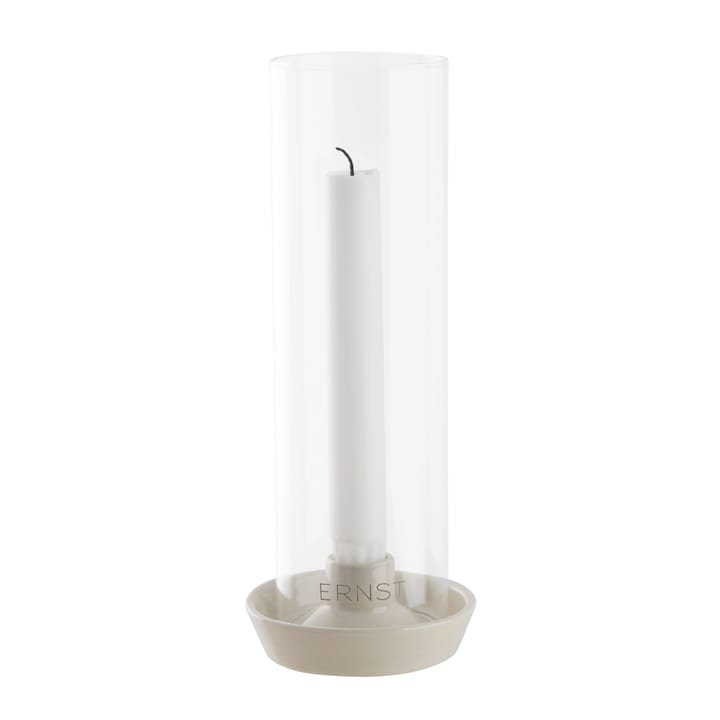 Candeliere Ernst cilindro in vetro, Bianco ERNST