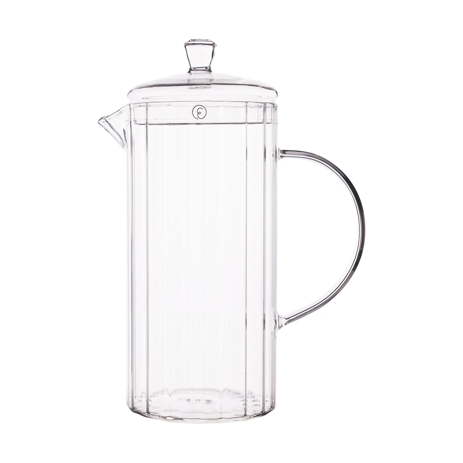 Caraffa in vetro scanalata Ernst 1 L, Trasparente ERNST