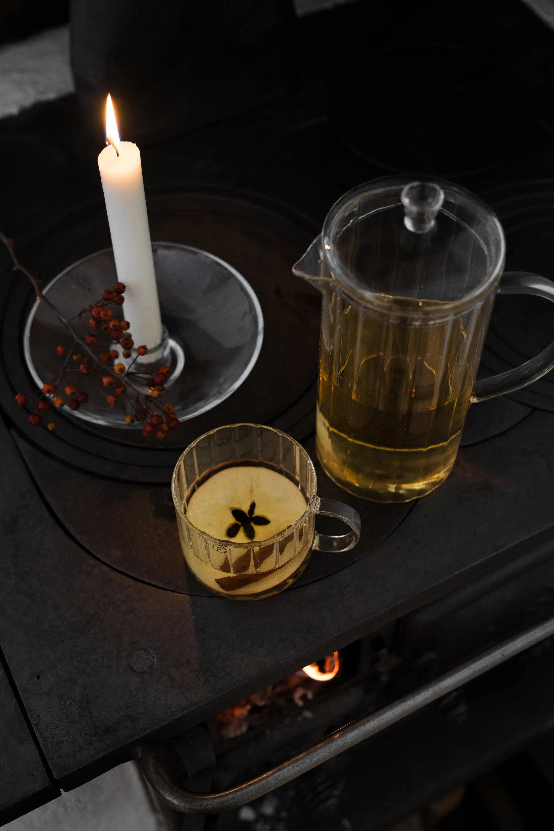 Caraffa in vetro scanalata Ernst 1 L, Trasparente ERNST