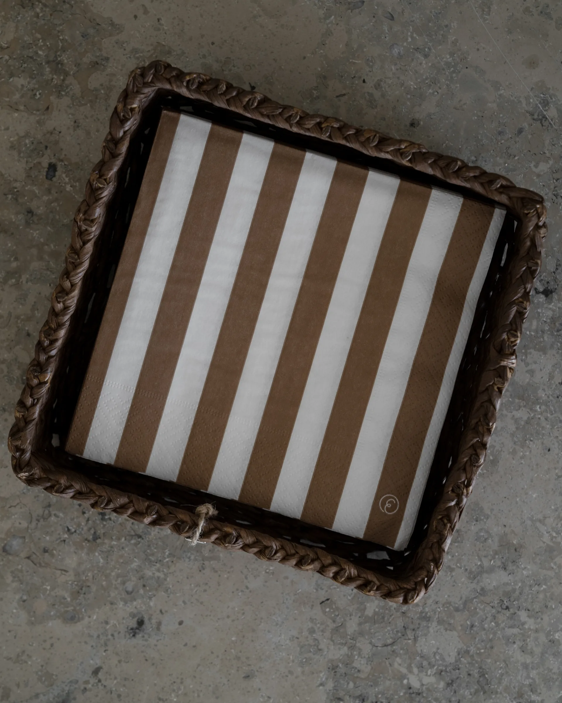 Cesto Ernst 2 pezzi, Marrone scuro ERNST