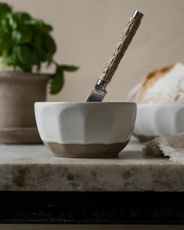 Ciotola in gres Ernst - Bianco-naturale, Ø12 cm - ERNST