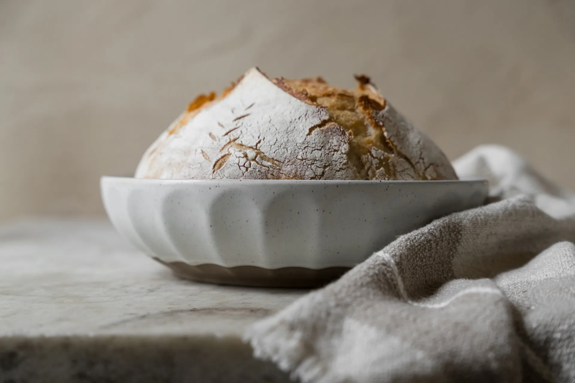 Ciotola in gres Ernst, Bianco-naturale, Ø24 cm ERNST