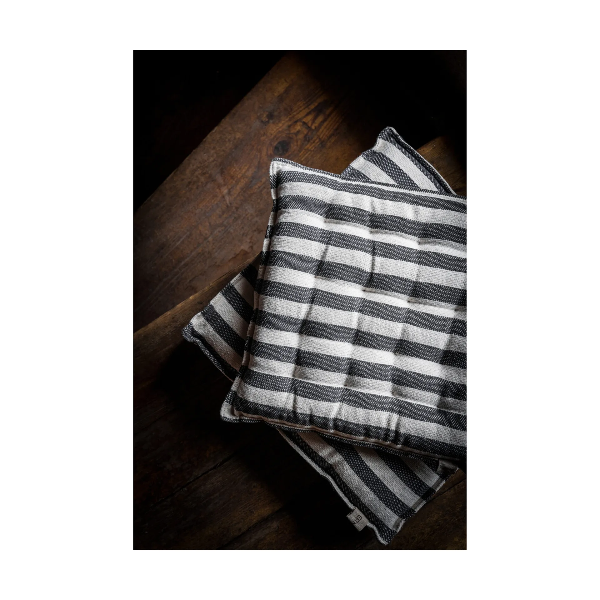 Cuscino da seduta Ernst 40x40 cm, Bianco naturale-scuro grigio ERNST