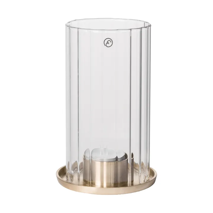 Ernst portacandela per tealight - Ottone-vetro, Ø9x15 cm - ERNST