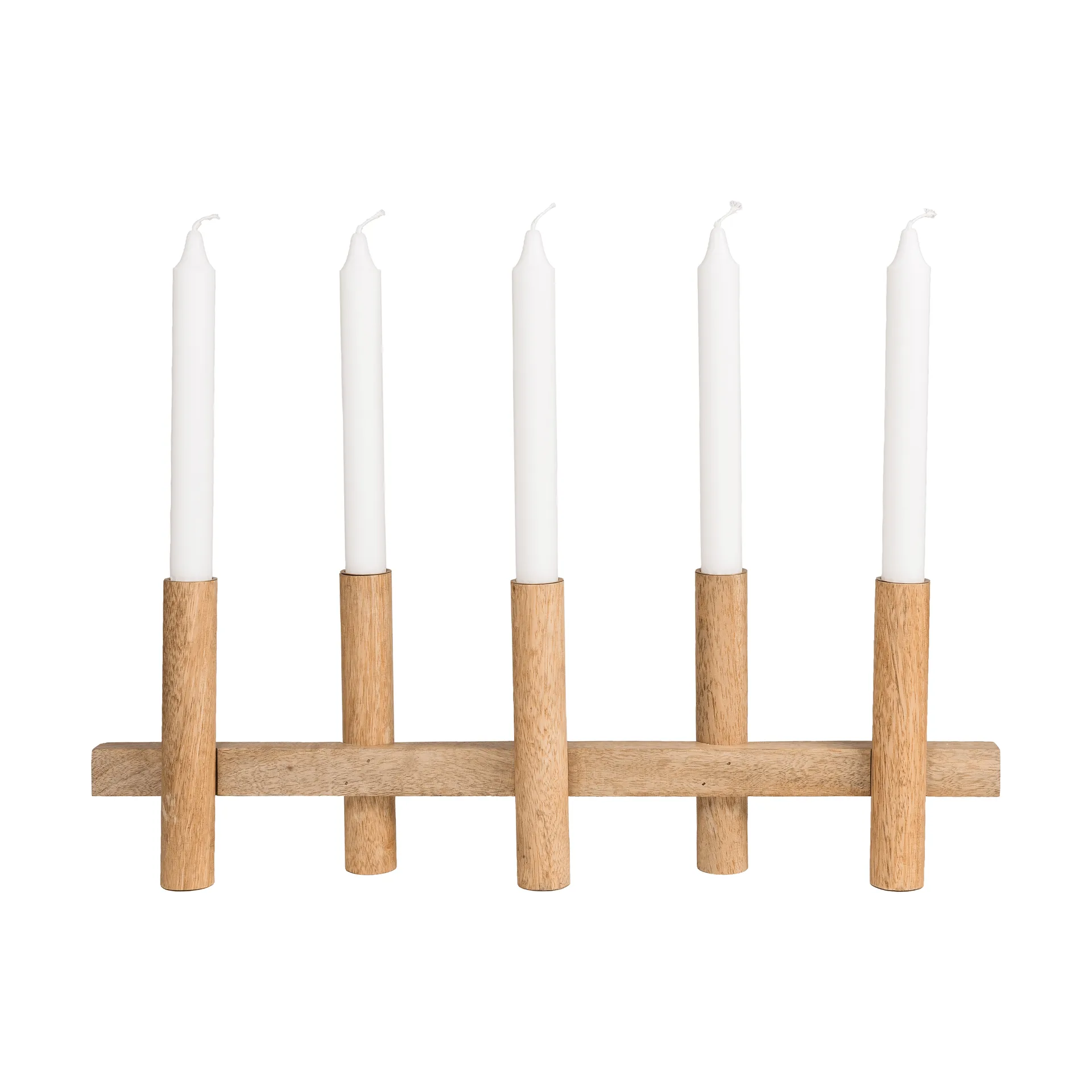 Ernst portacandele 5 luci, Legno chiaro ERNST