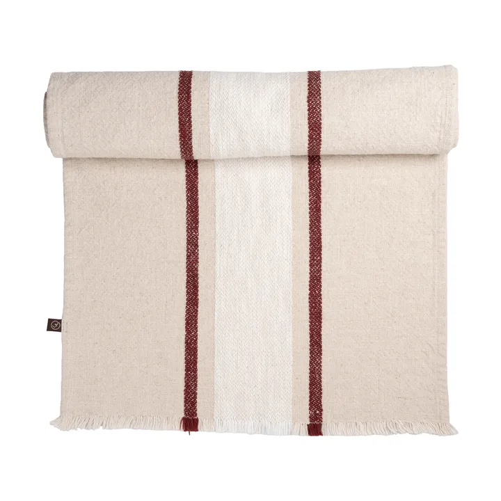 Ernst runner - Natur-bianco-rosso, 45x150 cm - ERNST