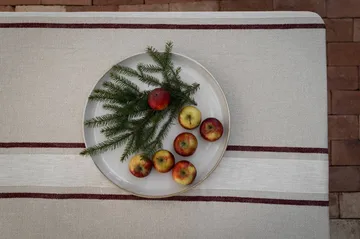 Ernst runner - Natur-bianco-rosso, 45x150 cm - ERNST