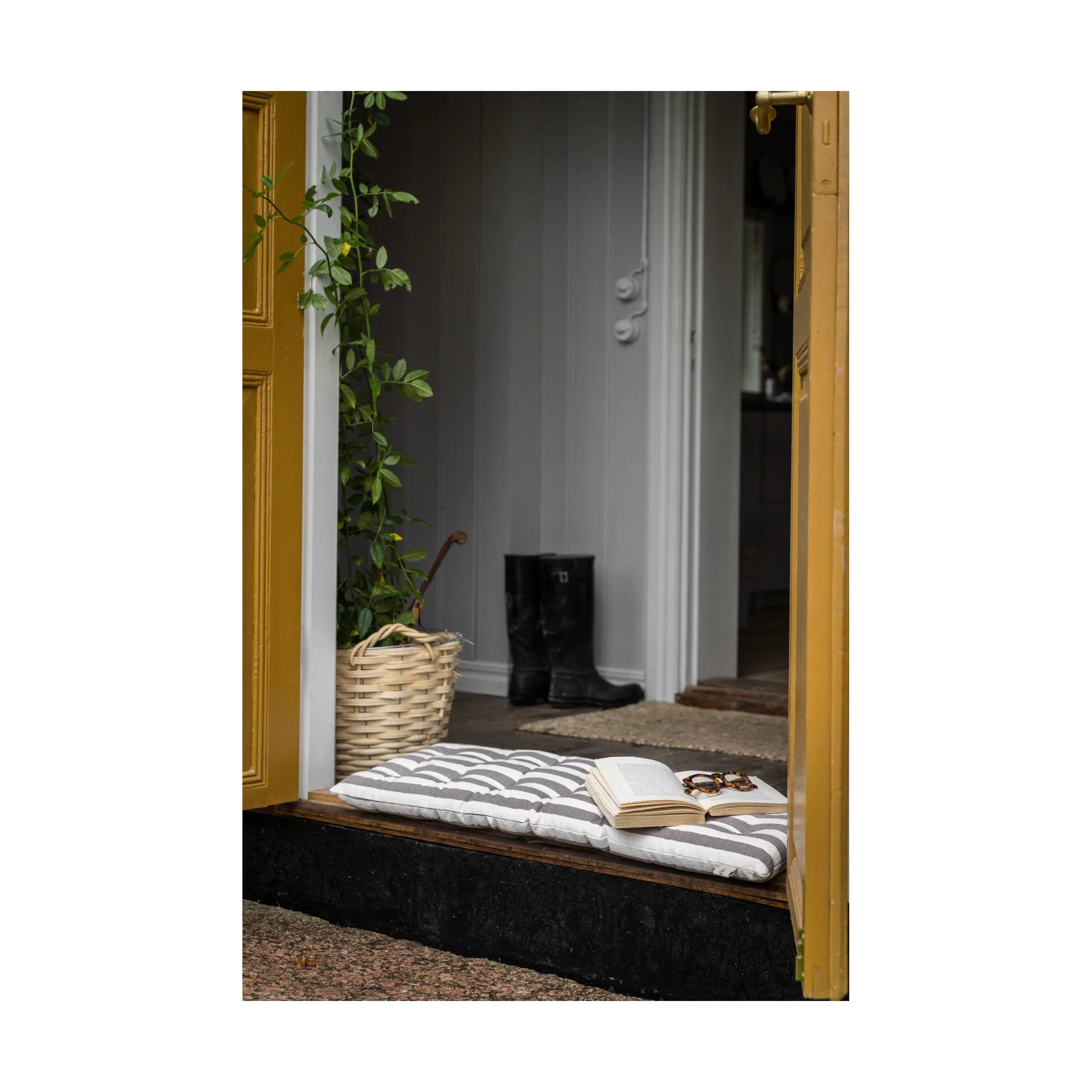 Ernst tappetino per scale 30x100 cm, Bianco naturale-talpa ERNST