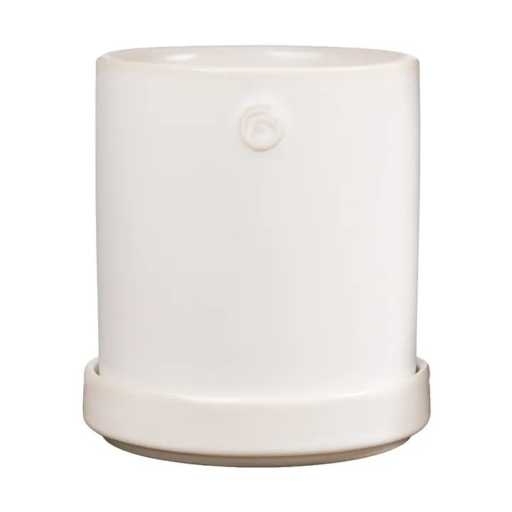 Ernst vaso con sottovaso - Bianco, Ø10x11 cm - ERNST