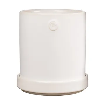 Ernst vaso con sottovaso - Bianco, Ø13x13 cm - ERNST