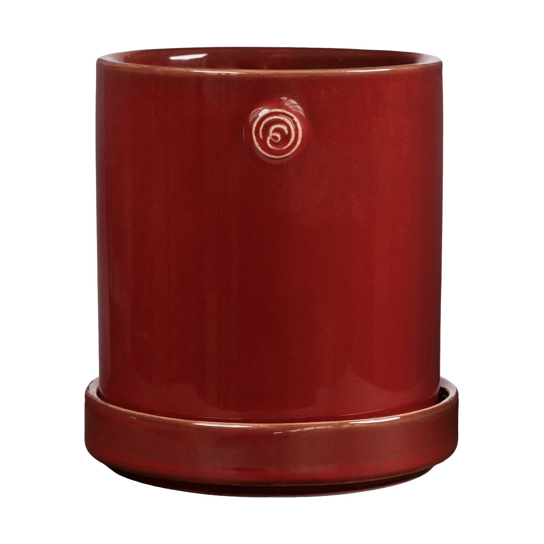 Ernst vaso con sottovaso, Rosso, Ø10x11 cm ERNST