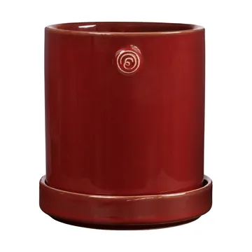 Ernst vaso con sottovaso - Rosso, Ø10x11 cm - ERNST