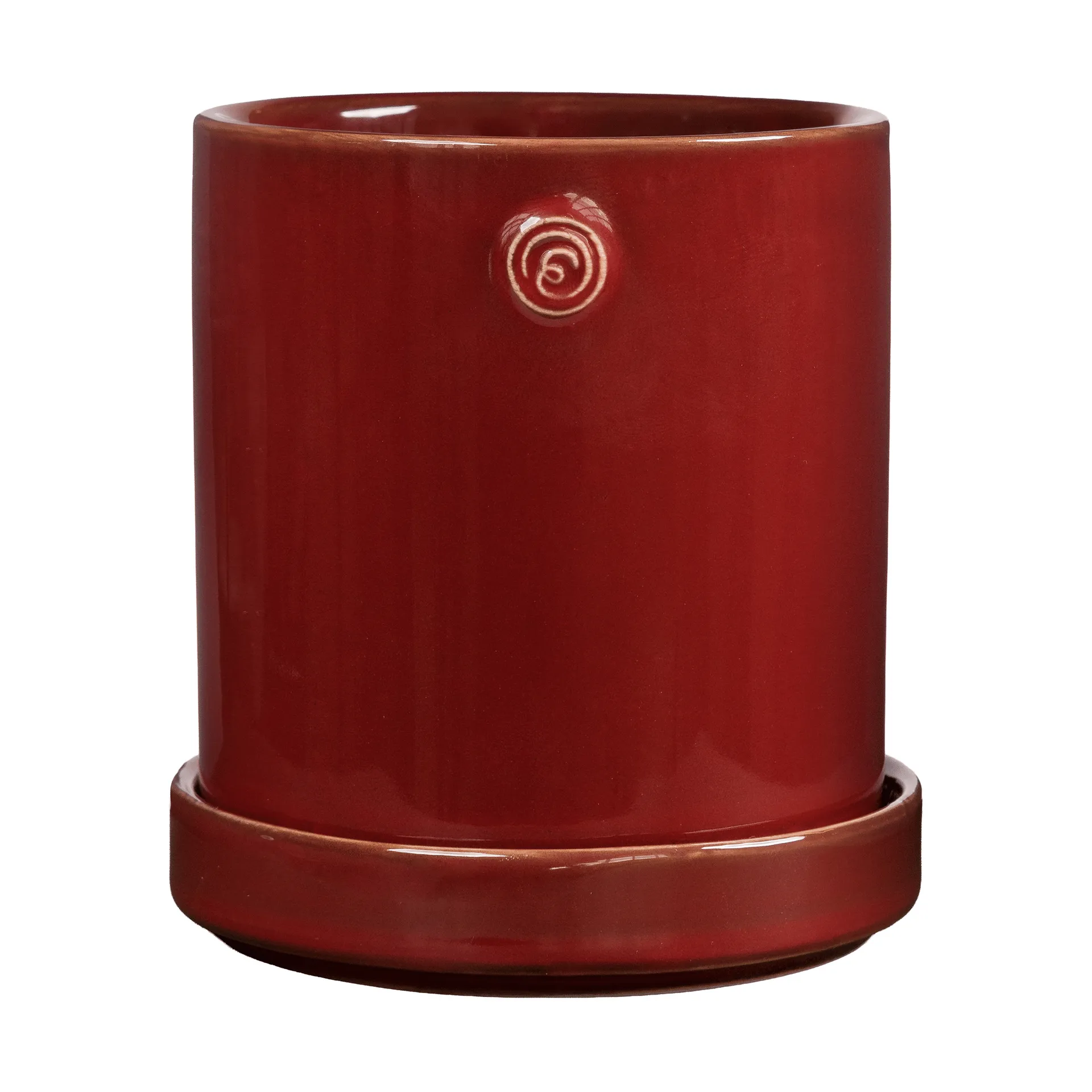 Ernst vaso con sottovaso, Rosso, Ø13x13 cm ERNST