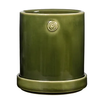 Ernst vaso con sottovaso - Verde, Ø13x13 cm - ERNST