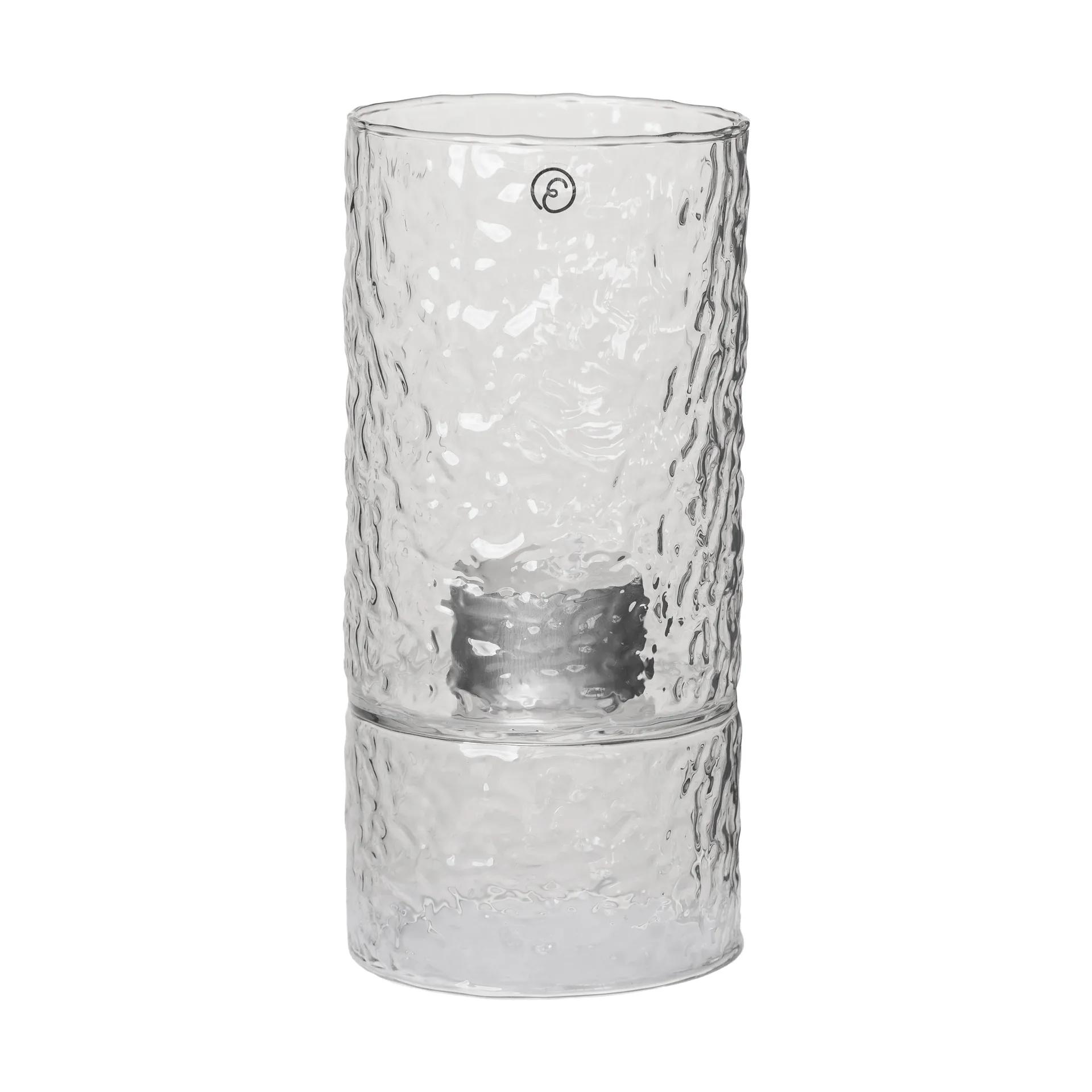 Ernst vaso/portacandela con texture, Ø7,5x16 cm ERNST