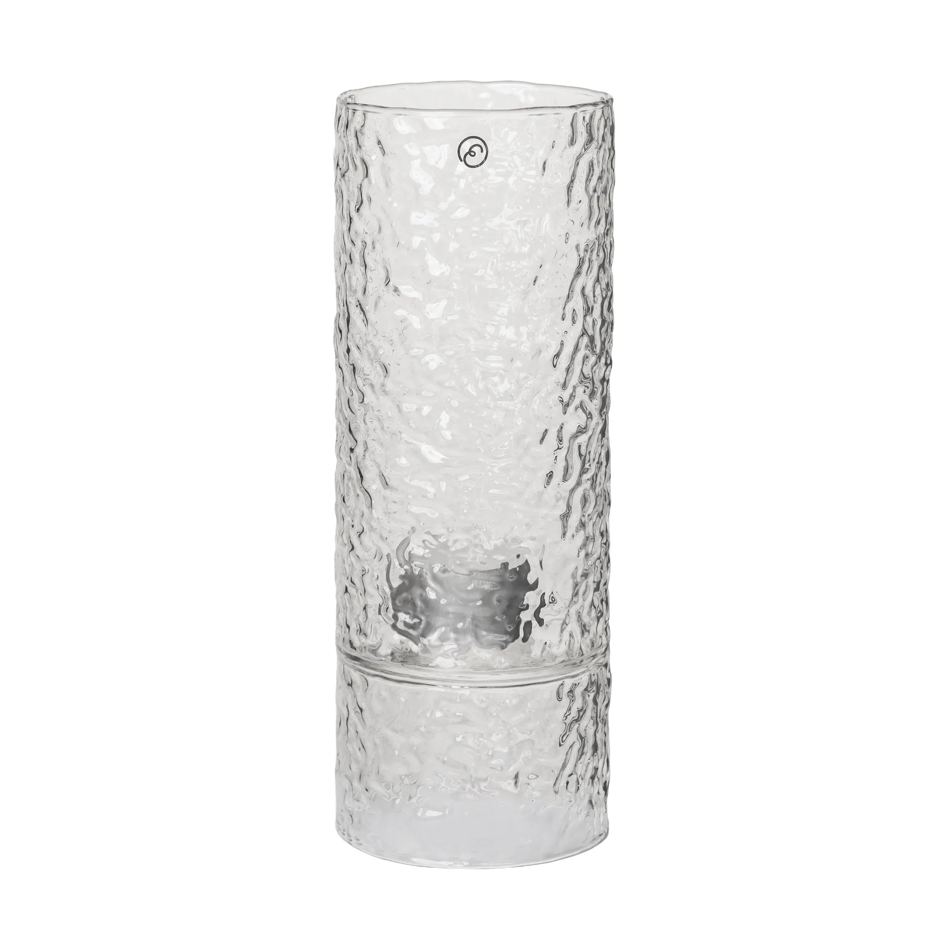Ernst vaso/portacandela con texture, D7,5x20 cm ERNST