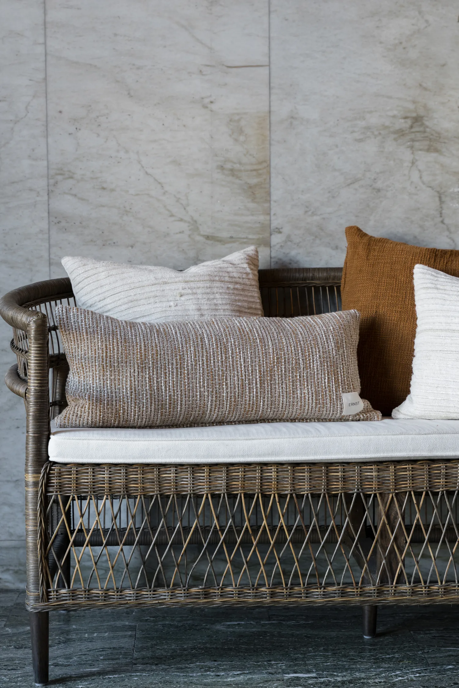 Federa per cuscino Ernst con struttura, Naturale, 40x60 cm ERNST