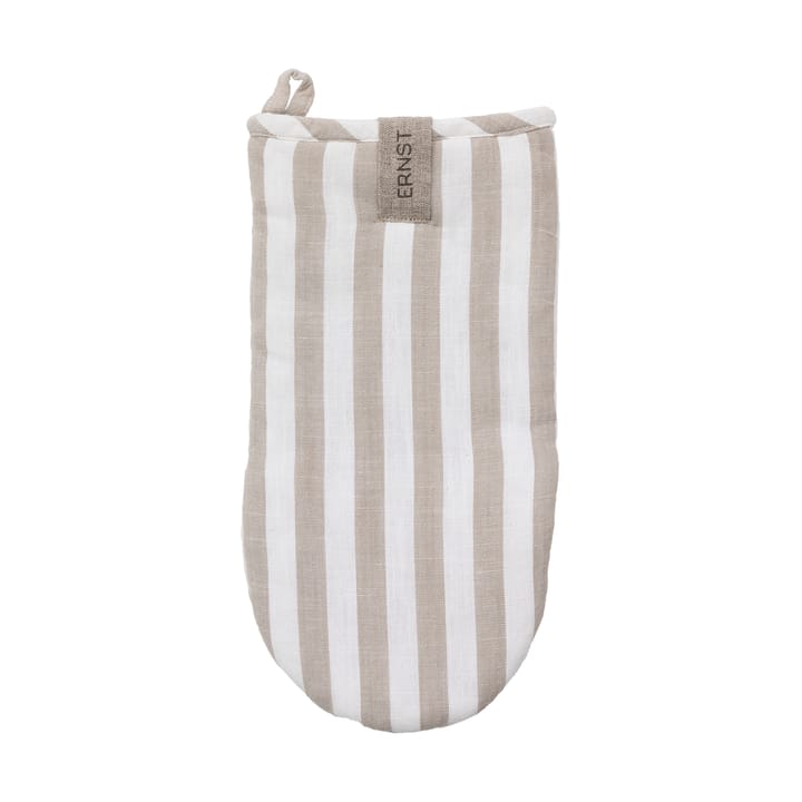Guanto da forno Ernst a righe larghe - Beige-bianco a righe - ERNST