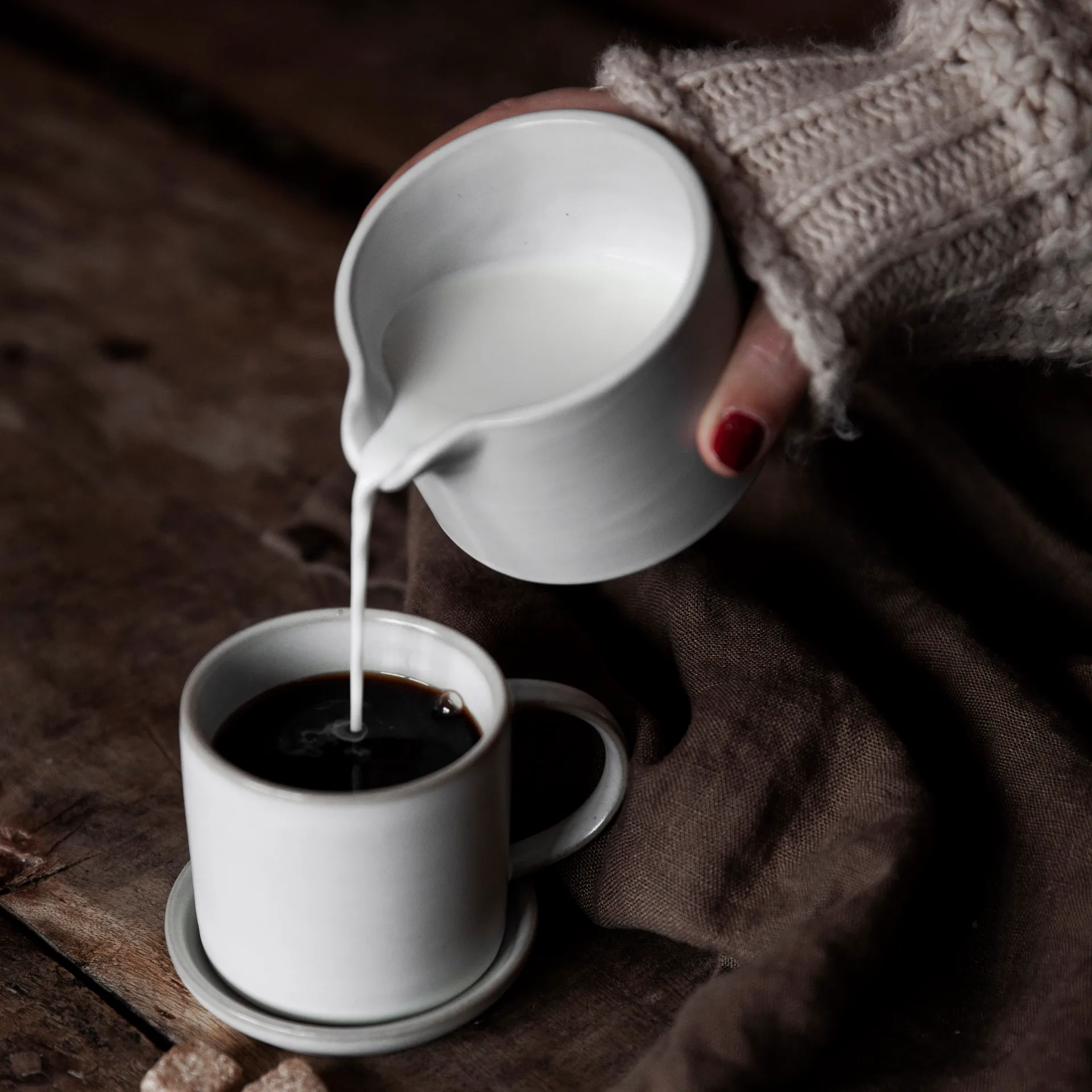 Lattiera Ernst 7 cm, Bianco-a puntini ERNST