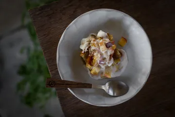 Piattino in gres Ernst - Bianco-naturale, Ø17x3 cm - ERNST