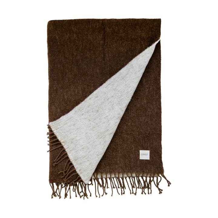 Plaid Ernst con frange 130x170 cm - Kola-bianco - ERNST