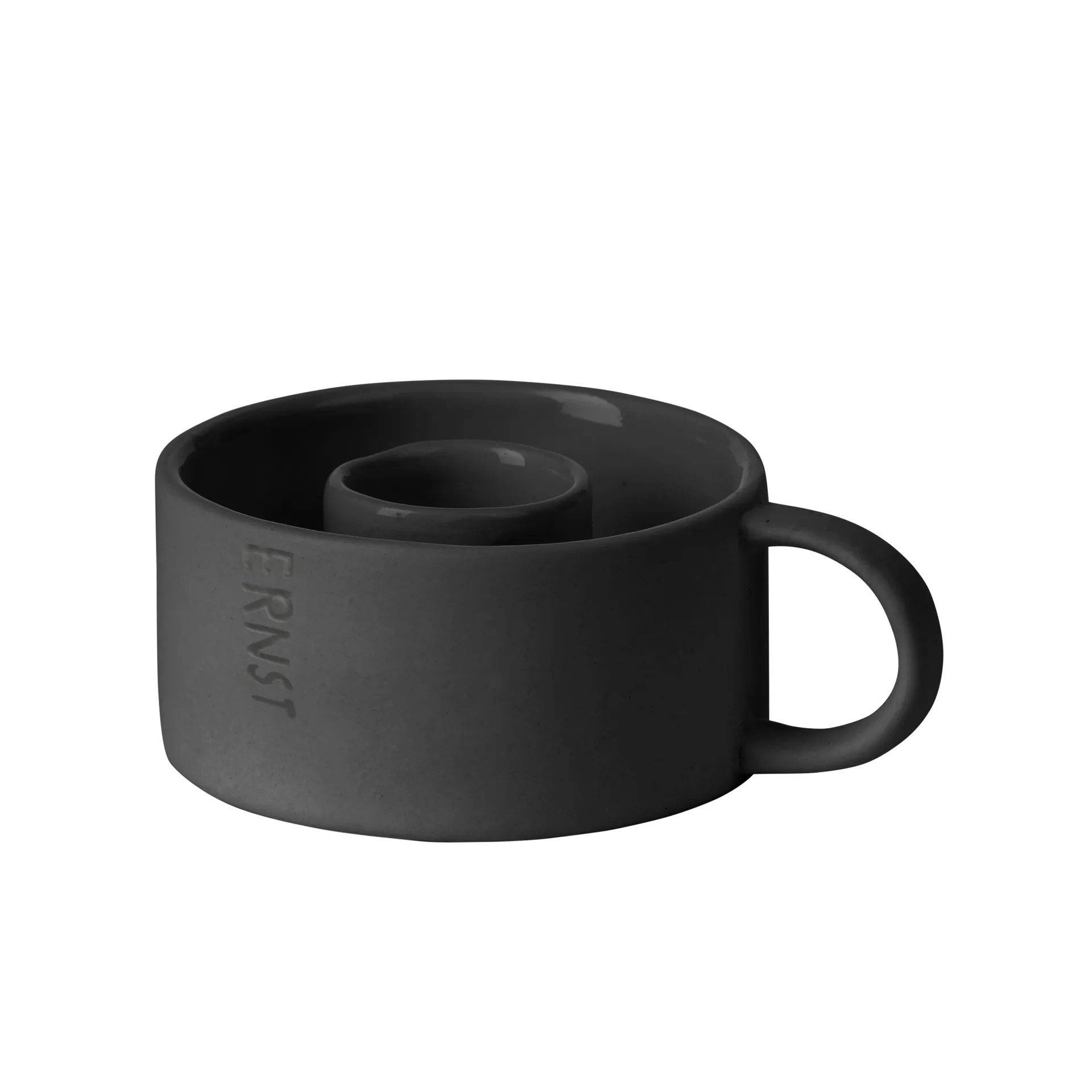 Porta candela Ernst con manico, grigio scuro ERNST