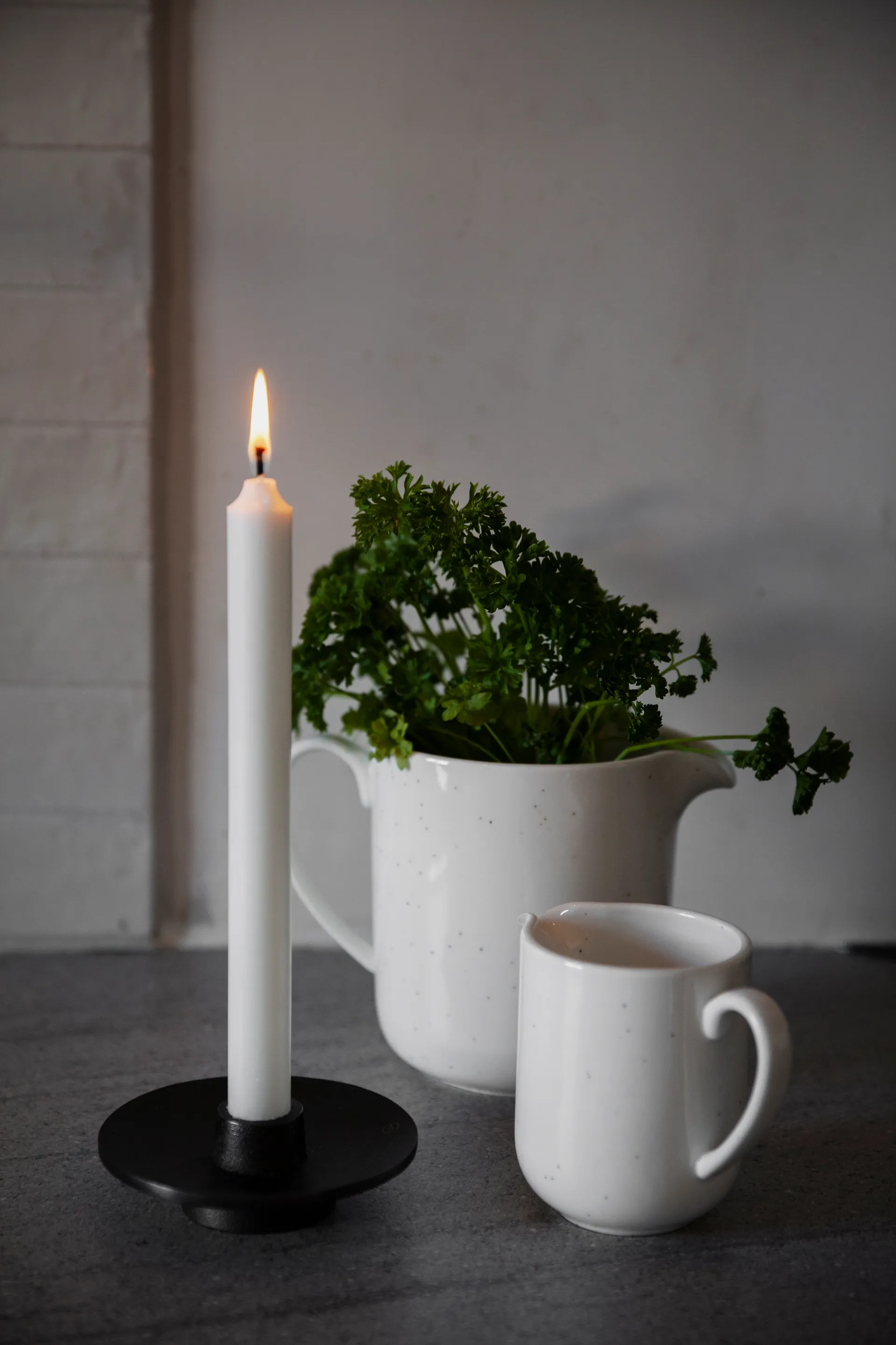 Portacandela Ernst in alluminio Ø 12 cm, Nero ERNST