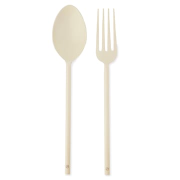 Posate per insalata Ernst in metallo  - Beige - ERNST