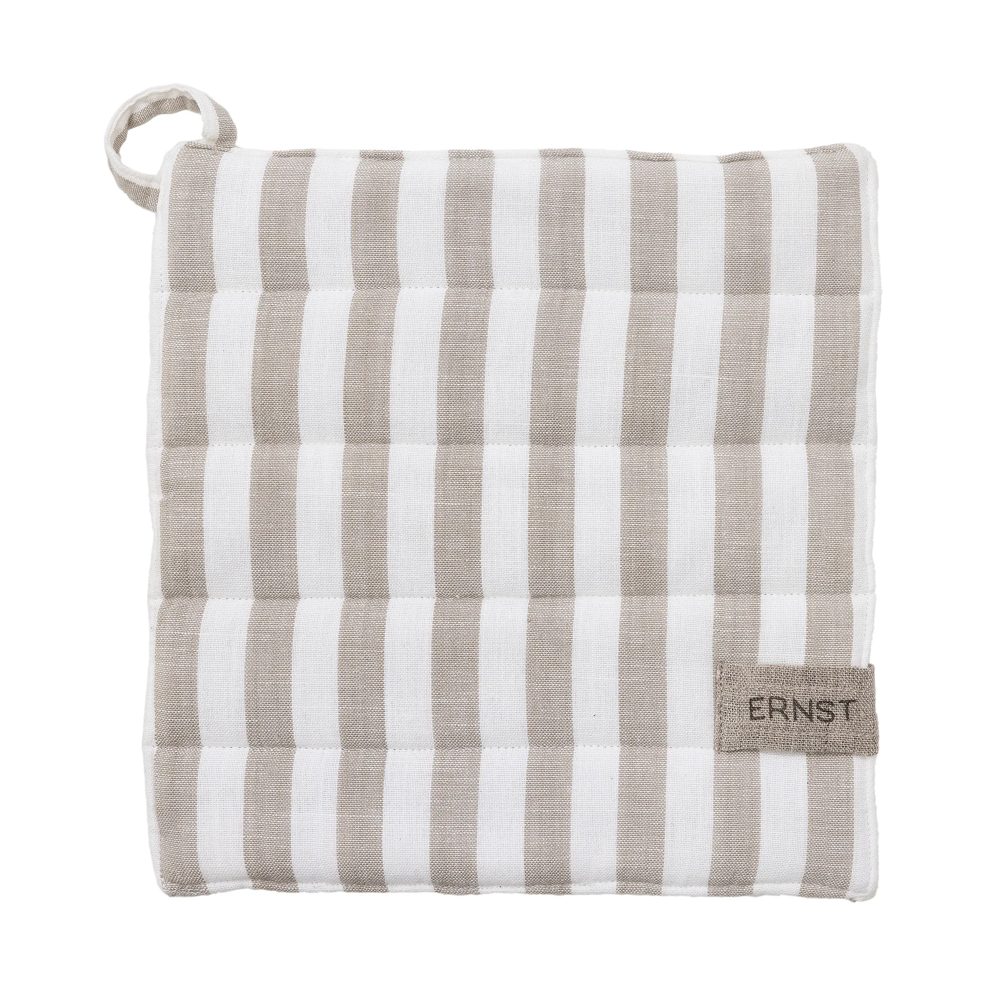 Presina Ernst a righe larghe 23x25 cm, Beige-bianco a righe ERNST