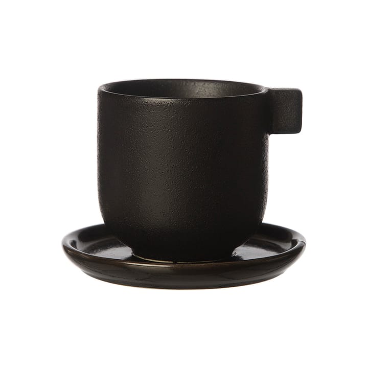 Tazza da caffè Ernst con piattino 8,5 cm - Nero - ERNST