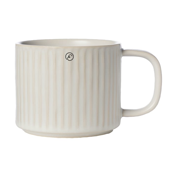 Tazza da tè Ernst rigata 36 cl - Bianco naturale - ERNST