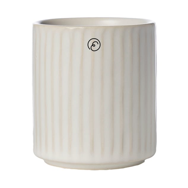Tazza Ernst senza manico rigata 19 cl - Naturale bianco - ERNST