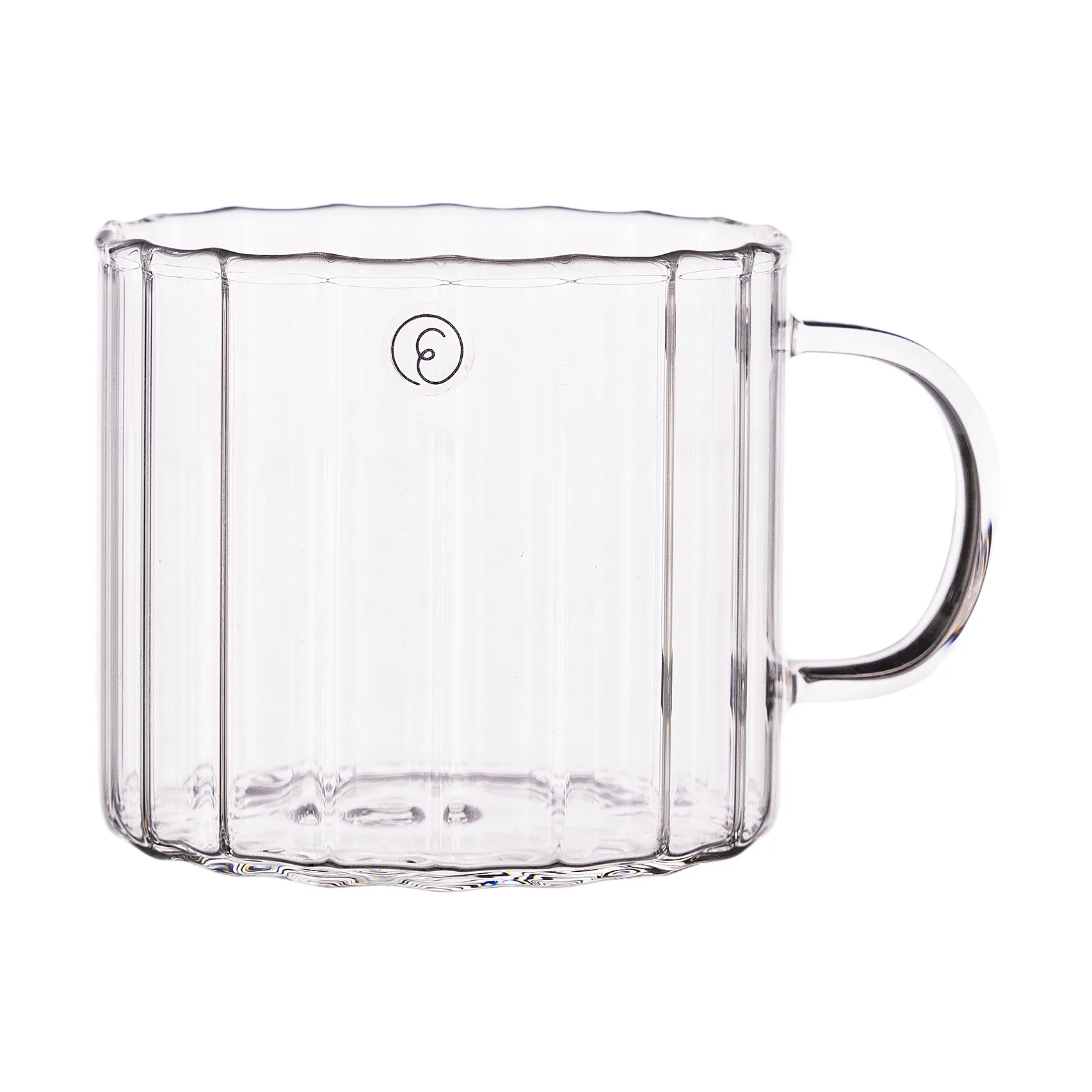 Tazza in vetro scanalata Ernst Ø8 cm, Trasparente ERNST
