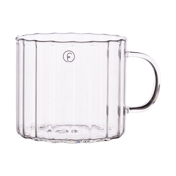 Tazza in vetro scanalata Ernst Ø8 cm - Trasparente - ERNST