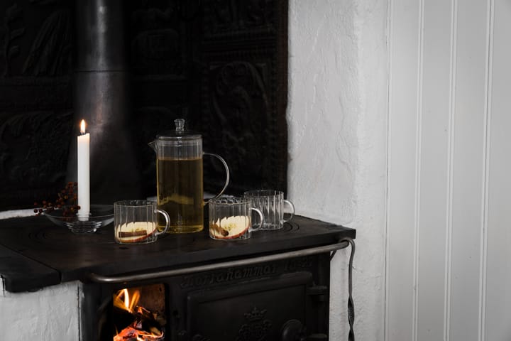 Tazza in vetro scanalata Ernst Ø8 cm, Trasparente ERNST