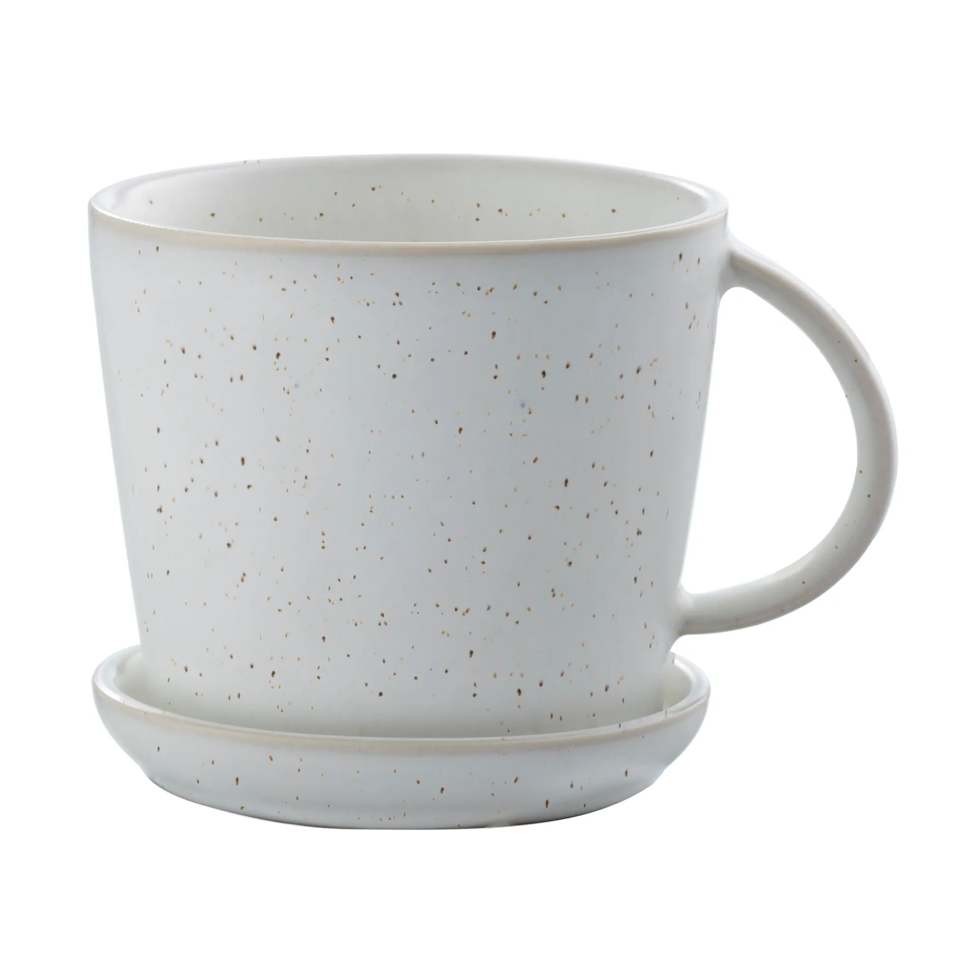 Tazzina Ernst con piattino 8,5 cm, Bianco-maculato ERNST