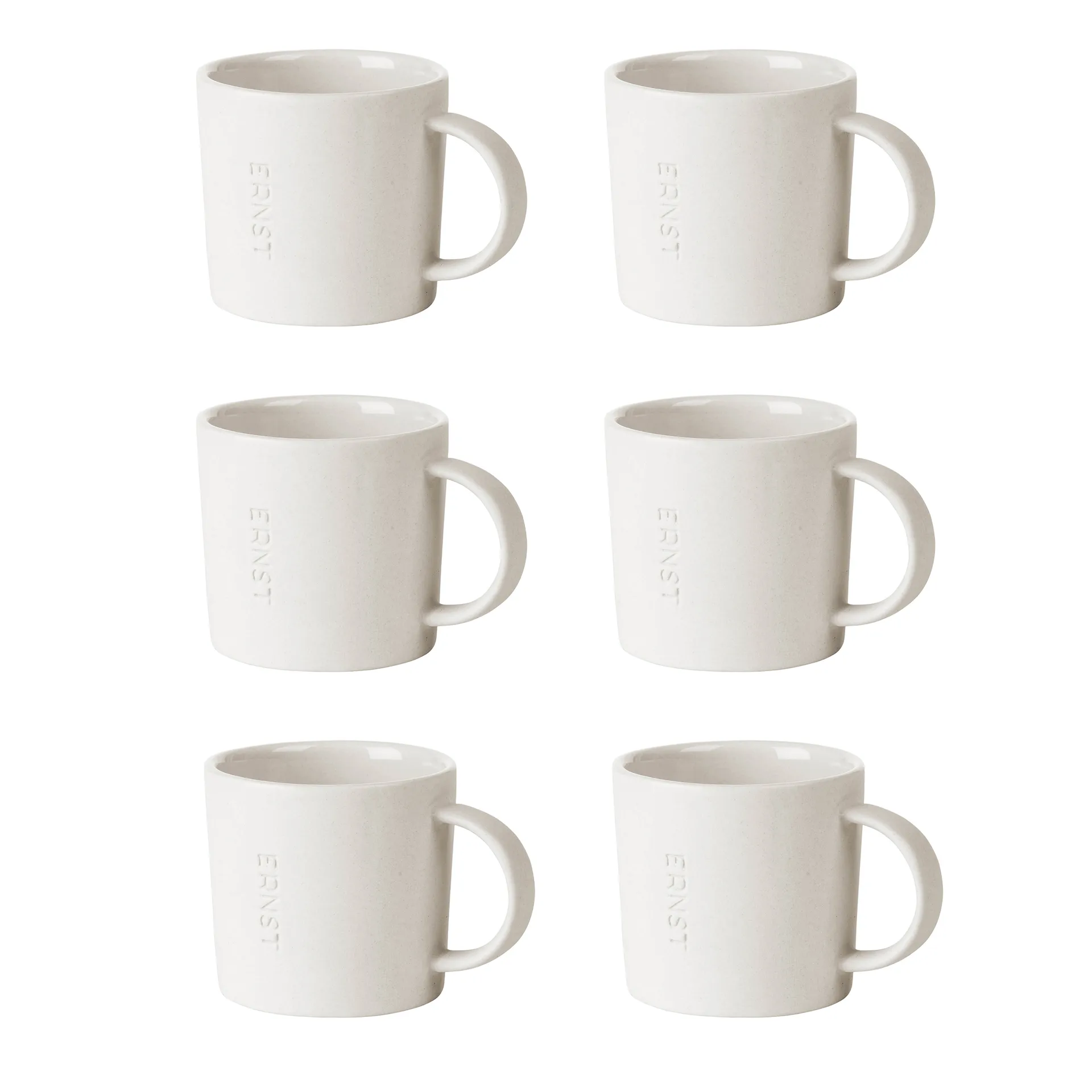 Tazzine da caffè Ernst in gres confezione da 6, bianco ERNST