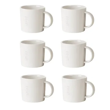 Tazzine da caffè Ernst in gres confezione da 6 - bianco - ERNST