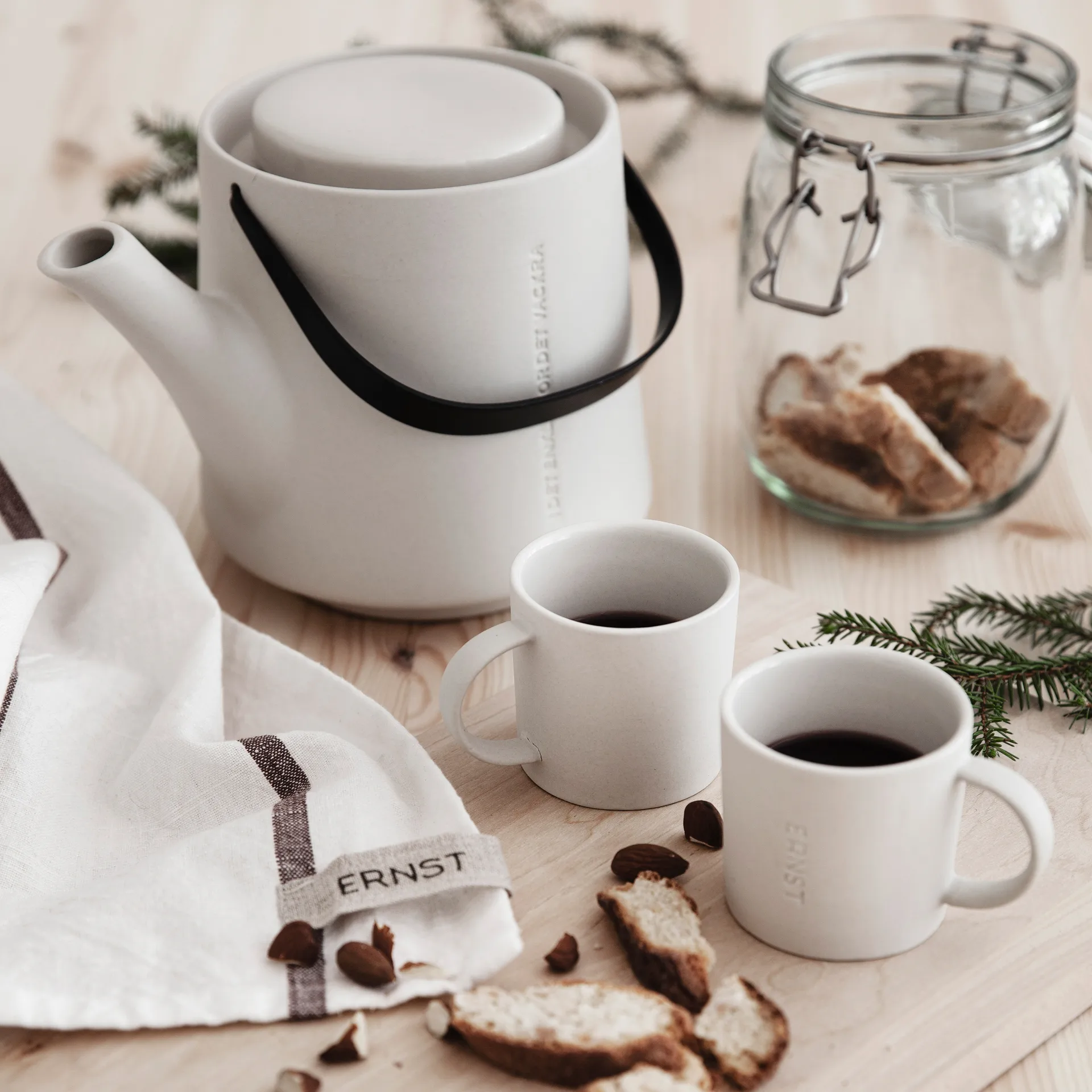 Tazzine da caffè Ernst in gres confezione da 6, bianco ERNST