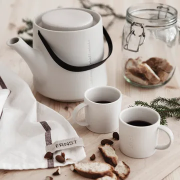 Tazzine da caffè Ernst in gres confezione da 6 - bianco - ERNST