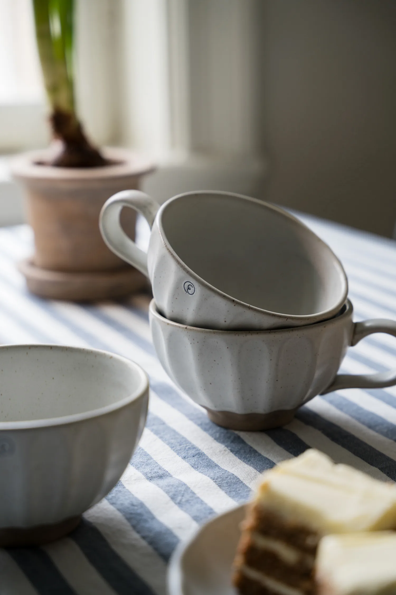 Tovaglia a righe Ernst 145x300 cm, Blu-bianco ERNST